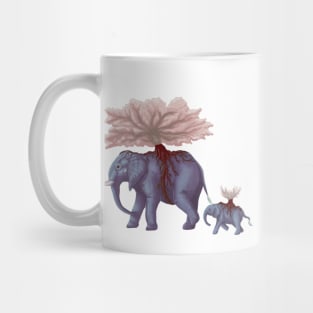 Colourful Elephant Trees Mug